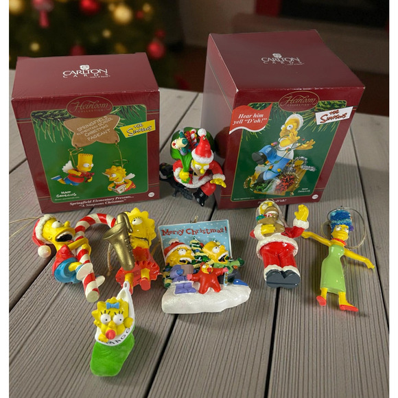 Bundle Mixed Lot The Simpsons Christmas Holiday Ornaments Homer Marge Bart Lisa - Picture 16 of 16